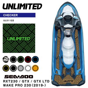 traction mat for rxt 230, gtx, gtx ltd & wake pro 230 ('19~) (checker)(made to order is available)